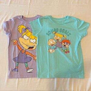 2 pack Nickelodian Rugrats t-shirts size M (7/8)